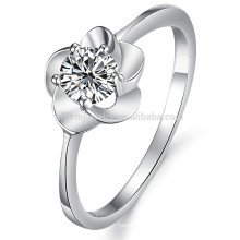 Venta al por mayor joyería de lujo de la boda del anillo del Rhinestone del anillo de oro blanco dj906